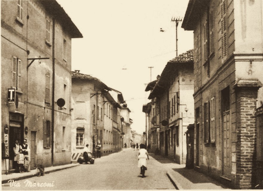 Via Marconi a Turate, cartolina d'epoca
